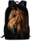 POLERO Kinderrucksack Schultasche Kindergarten Vorschultasche Kleinkind Reisetasche Totenkopf Print Design, Braunes Pferd