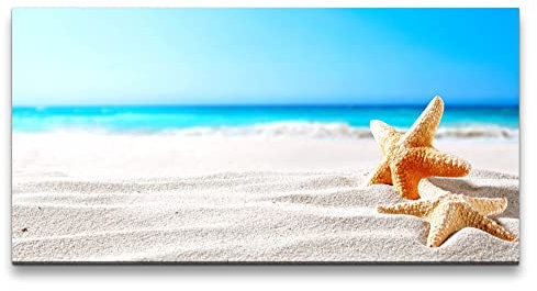 Paul Sinus Leinwandbild 120x60cm Sandstrand Strand Meer Süden Seestern Urlaub