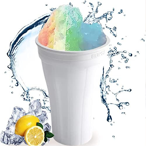 BEE&FLOWER Slushy Maker, Slush Cup Ice Cream Cup 150 ml Quick Freeze Squeeze Cup Double Layer Squeeze Slushy Maker for Summer Home DIY Slushy White