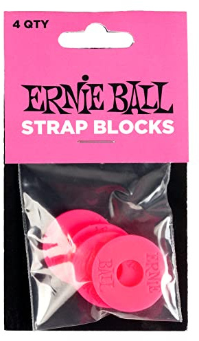 Ernie Ball Strap Blocks 4pk - Pink
