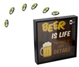 Conny Clever Kronkorkensammler - Flaschenverschluß Sammelkasten - Bierdeckel-Sammler und Sammelbox - Deckelsammler zum Aufhängen