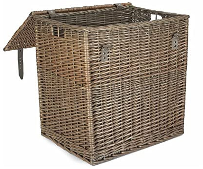 Red Hamper EH173 Wicker Large Antique Wash Vintner Storage Picnic Basket
