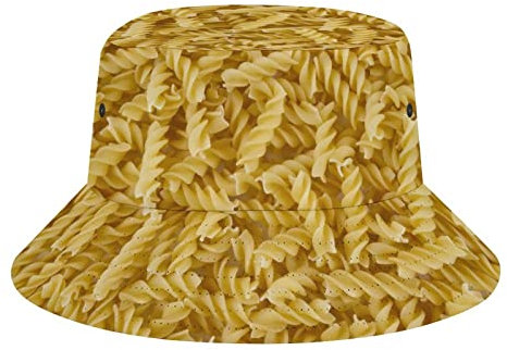 QQIAEJIA Lustiges Essen Obst Gemüse Eimer Hut Sonnenhüte Angler Outdoor Sommer Strand Reise Packable Casual Cap für Männer Frauen, Nudeln, One size