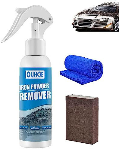OUHOE Iron Powder Remover, Car Rust Removal Spray, RustOut Instant Remover Spray, Iron Powder Remover for Car (30ml, 1pcs)
