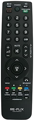Re-Flix Télécommande de rechange AKB69680438 / AKB69680403 compatible avec LG TV 50PQ2000