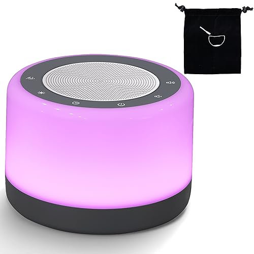 Máquina de cuencos tibetanos para meditación – Reproduce 8 cuencos diferentes para yoga, meditación, atención plena, curación, curación de chakras, alivio del estrés, temporizador y características de