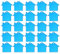 sourcing map Hausform Blank Tags Metall Stamping Tag Blank Dog ID Tags, See Blau Gravur Blank Tags für Anhänger Dekoration, Handwerk Tag, Haustier ID Tag, 25 Stück