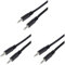 PremiumCord Klinkenkabel 2m, Klinkenstecker 3,5mm, StereoJack Stecker auf Stecker, Aux Headset Audio Verbindungskabel, Für TV Handys MP3 HiFi, geschirmt, Farbe schwarz 2m (Packung mit 3)