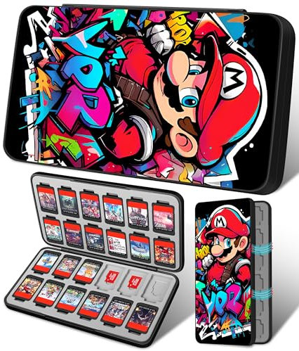 Koecya per Switch Game Card 24 Slot, Maliao Nero, Cartoni