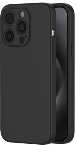 AICEK Compatible with Apple iPhone 15 Pro Case, Black Silicone Cover for iPhone 15 Pro Black Case