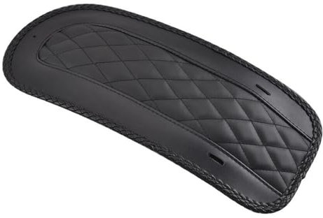 FINMOKAL Motorrad PU Leder Hinten Kotflügel Lätzchen Leder Solo Sitz Für Harley Touring 2008-2018 Schwarz