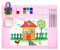 Ozwen Silicone Craft Mat with Magnetic Cup, Silicone Painting Mat for Kids Collapsible & Washable Non-Stick Sheet Crafting for Watercolour Painting & Cutting Art & Resin & Clay & DIY & Play Doh (Pink)