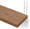 alfalux Wandregal Aus Holz Hängeregal Schweberegal Industrie Loft Design Eschenholz Robust Tragkraft 100 kg Regalbrett Mit Unsichtbarer Befestigung G115x20-Nussbaum-IN Nussbaum
