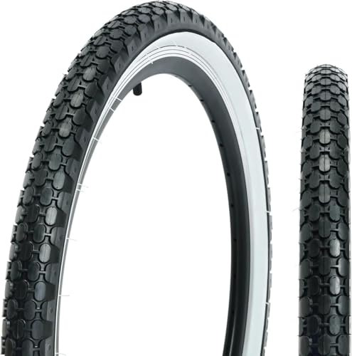 ZUKKA 2er-Pack 26 Zoll Fahrradreifen 26 x 2.125 Fahrradmantel Faltbar Reifen Beach Cruiser Weiße Wand für Beach Cruiser Fahrrad Bike Fahrrad Mantel