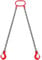 VEVOR Eslinga de Cadena de Elevación 2 Cadenas con Ganchos y Ajustadores 8mm x 150cm Carga de 2993 kg G80 para Carretilla Elevadora, Polipasto Motorizado, Muelle, Sitio de Construcción, Fábrica