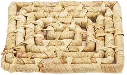 HOME DECO FACTORY, KA6355, Dessous de Plat Tressé 15 cm - Accessoire de Service Élégant et Pratique pour Table - Idéal pour Plats Chauds - Design Naturel - Beige