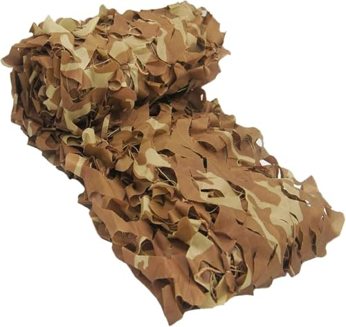 Yoeoefuo Camouflage Netz Outdoor Tarnung Dschungel Net 1x1m - 10x10m Oxford Tarnnetz Dauerhaft Braunes Sichtschutz Army Military Jungle Tarnnetze Mehrere Größen Schattennetz Deko Netz(6x9m)