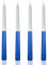 Scentoria Blaue Kerzen, 4 Stück Kerzen Metallisch Blau, Stabkerzen, Stabkerzen Blau, Spitzkerzen Höhe 25 cm ø 1,8 cm, Bunte Kerzen, Rituals Kerze, Bankett, Hochzeit