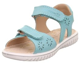 Superfit Mädchen Sandaletten SPARKLE, Kinder Sandalen, Weite: M IV, offene schuhe, strandschuhe, sommersandalen, klettverschluss, HELLGRÜN (500), 34 EU