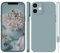 WXX für iPhone 12 Hülle Silikon Case, Handyhülle für iPhone 12 Dünn Slim mit Microfiber, Kratzfeste Rundumschutz Case Hülle für iPhone 12 6.1'' Grau Blau