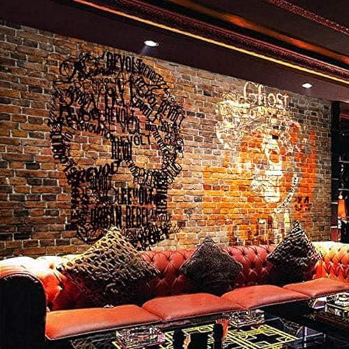 Abstract Colourful Graffiti Skull Alphabet 3D Wallpaper Office Living Room Sofa Bedroom Tv Background Wall Decoration-200cm×140cm