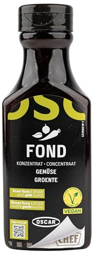 OSCAR - Fond Konzentrat Gemüse 200 ml - Flüssiges Konzentrat auf ideal als Geschmacksboost für herzhafte Fleischgerichte und Gemüsegerichte - Gemüsefond ideal als Basis für Suppen, Saucen & Dressings