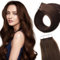 LieblichWelle Tape Extensions Echthaar Braun 35cm, 20Stück, 40g/Packung, Salon-Klasse Qualität, Einfaches und Angenehmes Tragen für Junge Frauen (4# Braun, 35 cm)