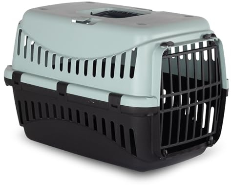 URBNLIVING Plastic Pet Carrier for Dogs & Cats - Durable & Lightweight Travel Crate with Secure Lock & Ventilation - Easy Clean Kennel for Puppies, Kittens & Small Pets - 2