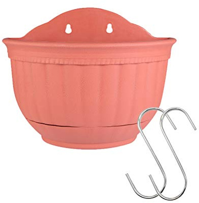 DECHOUS Pot de Fleurs Mural Demi-Lune Plastique Résistant Planteur Suspendu Léger et Respirant pour Balcon Jardin Intérieur et Extérieur Décoration Élégante avec Système de Drainage