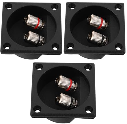 Holibanna 3PCS Speaker Box Terminal Connectors - Mini Electric Junction Box for Home Audio System - Subwoofer Wire Pass Through Kit for Speaker Fittings