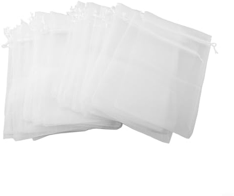 100 Piece Organza For Fruit For Protection Bags With Drawstring For Apples Pears Peaches Plums Cherries Outdoor For Fruit Tree Pest Prevention(20 * 30CM)