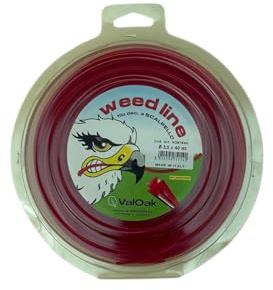 Valoak Weed Filo Decespugliatore – Filo Professionale Sezione Scalpello | Alta Resistenza e Minore Rottura | Made in Italy (3,3mm x 40mt)