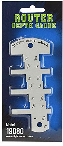 Big Horn 19080 Aluminum Router Depth Gauge