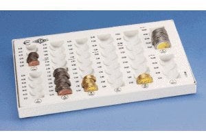 Wedo Münzzählbrett 268x165x30mm lichtgrau