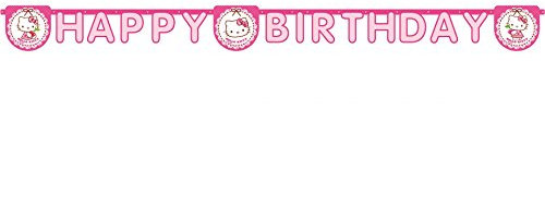 Procos 81799 Fest-Banner (Party, Geburtstag, Hello-Kitty, Mehrfarbig, Polyethylen-Tasche)