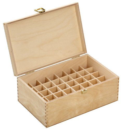 Holzbox aus hellem Birkenholz - für 40 Flaschen (10 ml) - Maße: 250 x 161 x 101 mm (BxTxH) - Lochdurchmesser: 26 mm, eckig *** Bachblütenbox, Aufbewahrung, Bachblüten, Essenzen, Flaschen, Apothekerflaschen, Tropferflaschen, Geschenk, Geschenkidee, Holzartikel ***