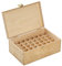 Holzbox aus hellem Birkenholz - für 40 Flaschen (10 ml) - Maße: 250 x 161 x 101 mm (BxTxH) - Lochdurchmesser: 26 mm, eckig *** Bachblütenbox, Aufbewahrung, Bachblüten, Essenzen, Flaschen, Apothekerflaschen, Tropferflaschen, Geschenk, Geschenkidee, Holzartikel ***