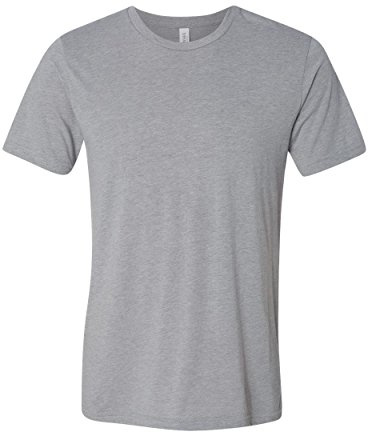 Canvas Mens Triblend Crew Neck Plain Short Sleeve T-Shirt (M) (Athletic Gray Triblend)