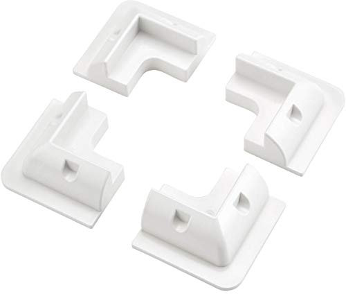 ECTIVE Solarmodul Halterung- 4 Stück, 150mm, ABS, weiß- Solarpanel Befestigung,Solarzellen-Eckhalterung, Solarsystem Montageprofil, verstellbares Solarmontagesystem, Aufständerung Montage zu Wohnwagen