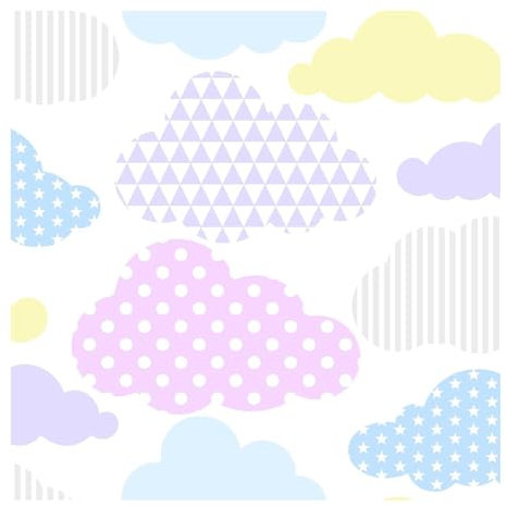 Superfresco Easy Marshmallow Clouds & Harlequin Print Multicolour Paste The Wall Wallpaper (was £17)