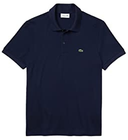 Lacoste Herren Polo-Shirt Kurzarm DH2050, Männer Polo-Hemd,2 Knopf,Regular Fit,Blau,8 (3XL)