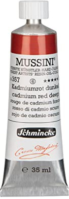 MUSSINI® - finest artist's resin oil colors, cadmium red dark - 35 ml