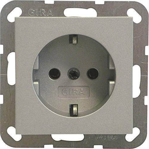 Gira 018826 Schuko Steckdose System 55, alu