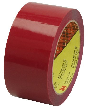Scotch Box Sealing Tape 373 Red, 48 mm x 50 m, High Performance, Conveniently Packaged (Pack of 1)