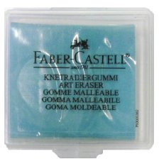 Knetgummi Radierer, Faber Castell in Rot, Gelb oder Blau, sortiert. (türkis)