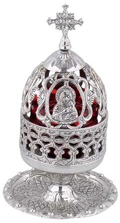 Griechisch-Orthodoxe öllampe aus Bronze, Tisch-öllampe, 9580 N
