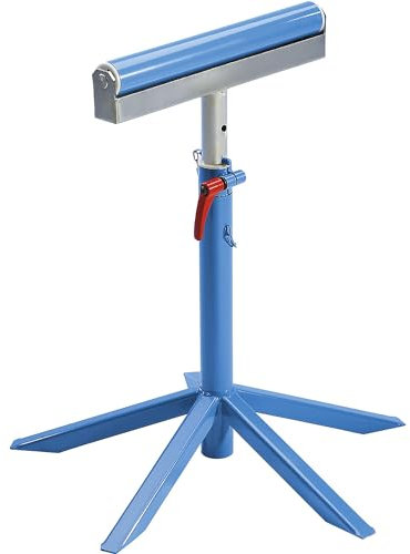 eurokraft | pro | Rollenbock | mit Stahltragrolle | Hubbereich 675-1065 mm | Tragfähigkeit 500 kg