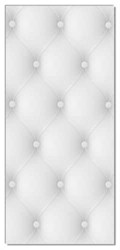 Wallario Selbstklebende Türtapete Weiße Ledertür - Türposter 93 x 205 cm Abwischbar, rückstandsfrei zu entfernen