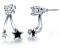 Unendlich U Fashion Doppel Sterne Damen Ohrring Jackets 925 Sterling Silber Zirkonia Ohrstecker Ohrhänger Ohrringe