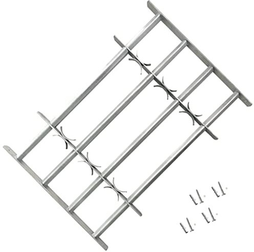vidaXL Reja de Seguridad para Ventanas Ajustable con 4 Travesaños 1000-1500mm